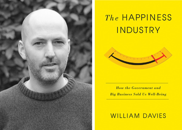 O especialista comportamental William Davies e seu livro.