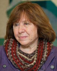 A ganhadora do Nobel de Literatura, Svetlana Alexievich.